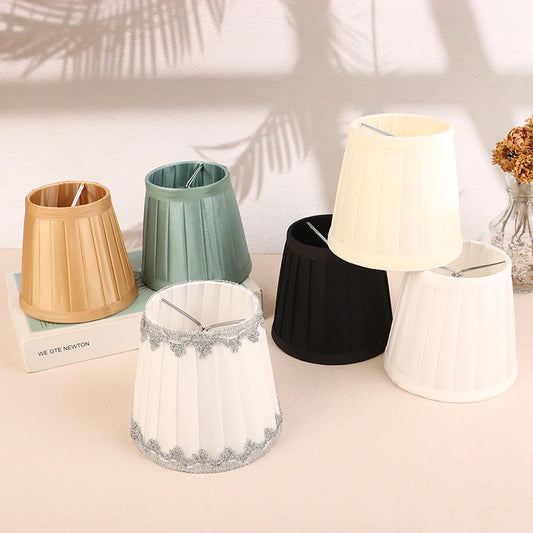 1pc Modern Style Chandelier Fabric Lamp Shade Clip On Mini Wall Lamp Shade Hotel Bedroom Bedside Floor Lamp Shell Cover