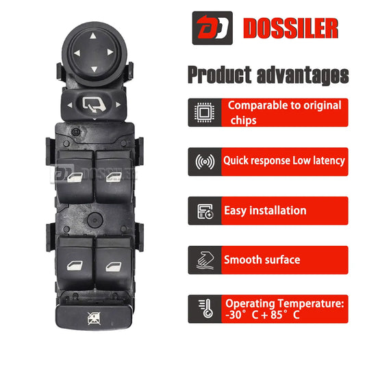 6554.HQ Dossiler For Peugeot 807 Citroen C5 C8 2001-2007 High Quality Driver Left Master Power Window Switch Control Button