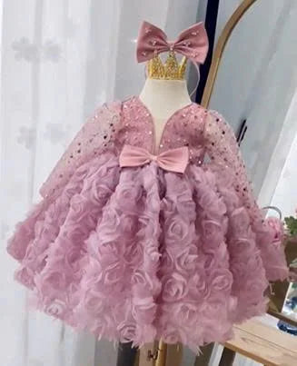 High Quality Princess Layered Dress for Girls for Kids' Birthday Parties Handmade in Vietnam