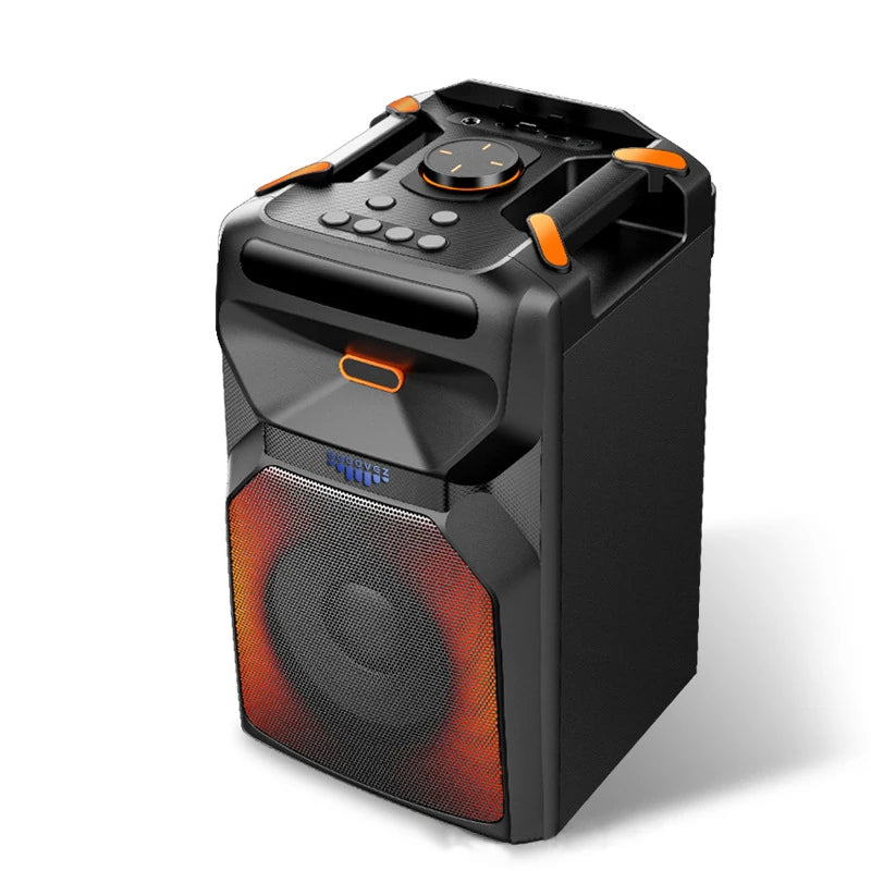 Portable Wireless for Speaker with RGB LED Lights and DC Powered for Outdoor Parties
