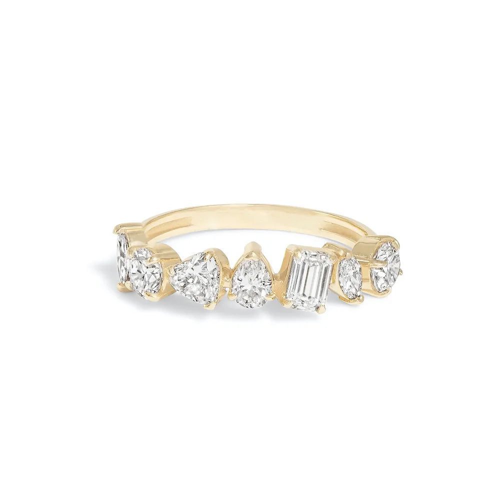 Simple Women's Ring Gold Color Geometry Cubic Zirconia Minimalist Stacking Rings Finger Accessories Female Jewelry Gifts