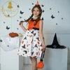 Halloween Girl Cosplay Dress for Kids Satin Evening Gown with Free Bag for Spring Season