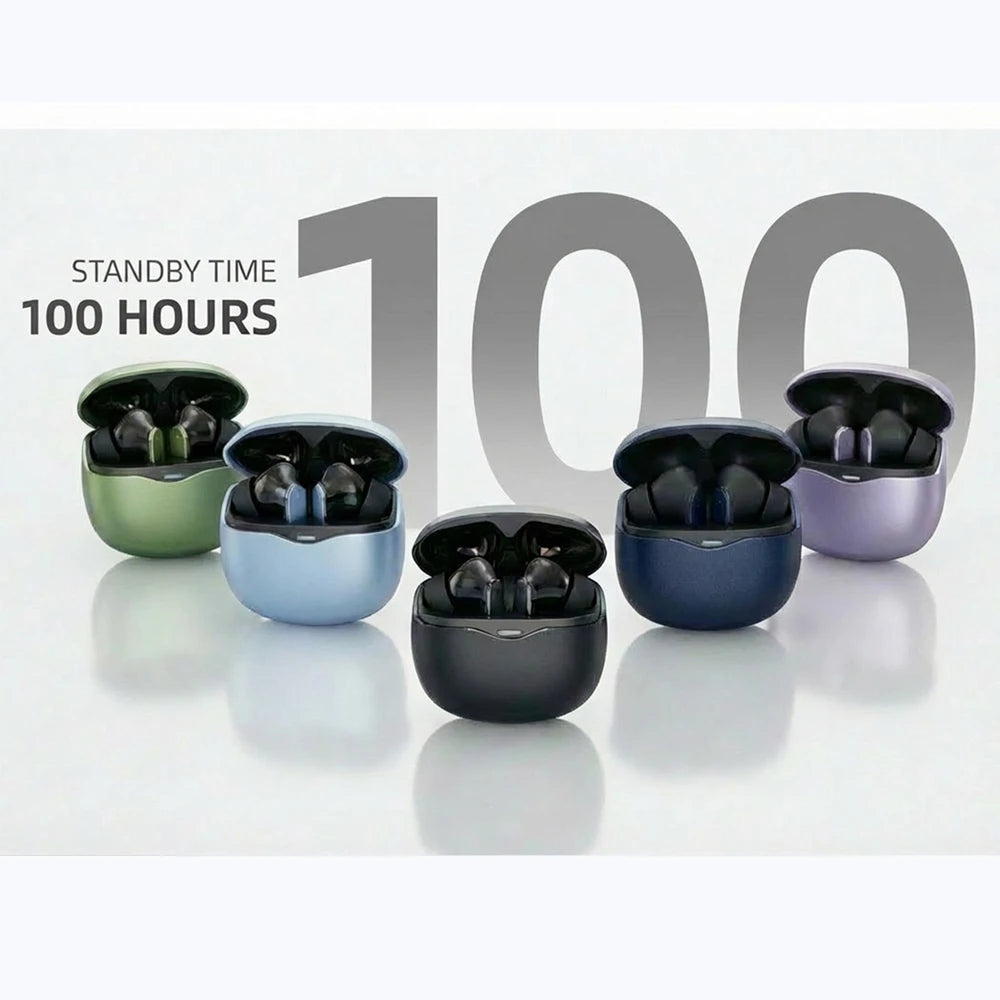 Good Quality Quad Mic ENC Earbuds Custom Brand TWS Smart AI Noise Cancelling Earphone With ANC Dual Pairing and APP Options