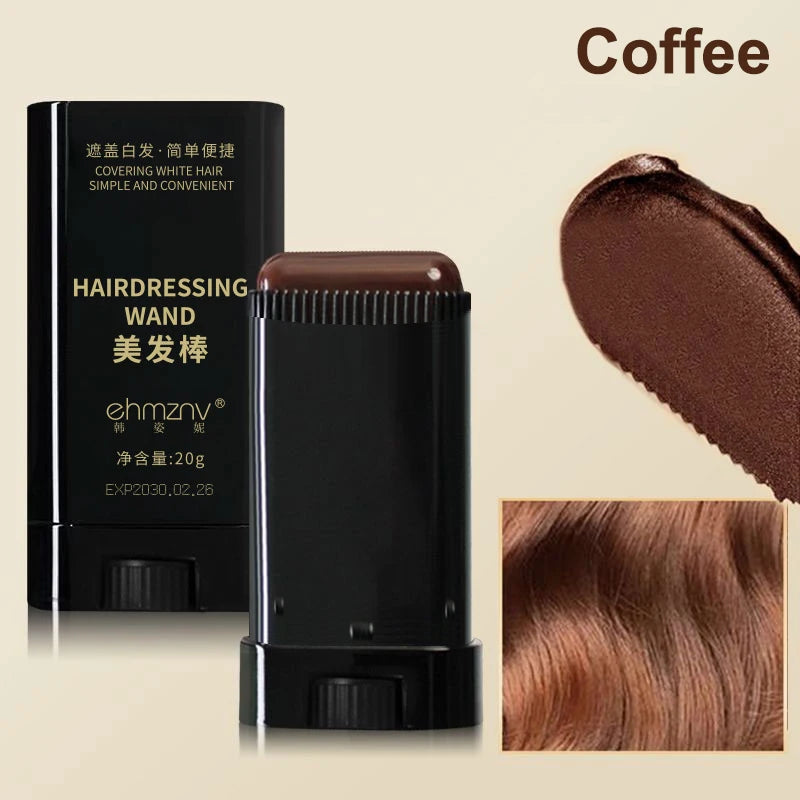 Hair Color Stick For Men & Women Quickly Covers Gray White Hair Concealer Hairline Instant Covering Hair Dye Stick Applicator