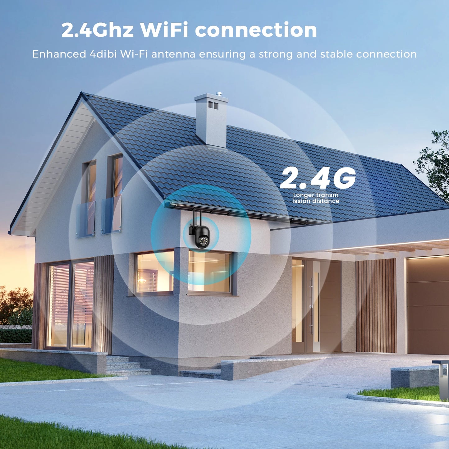 Mini PTZ Wifi Camera 4MP 2K ICsee Surveillance Camera 5X Digital Zoom HD Night Vision Human Detection Home Security Protection
