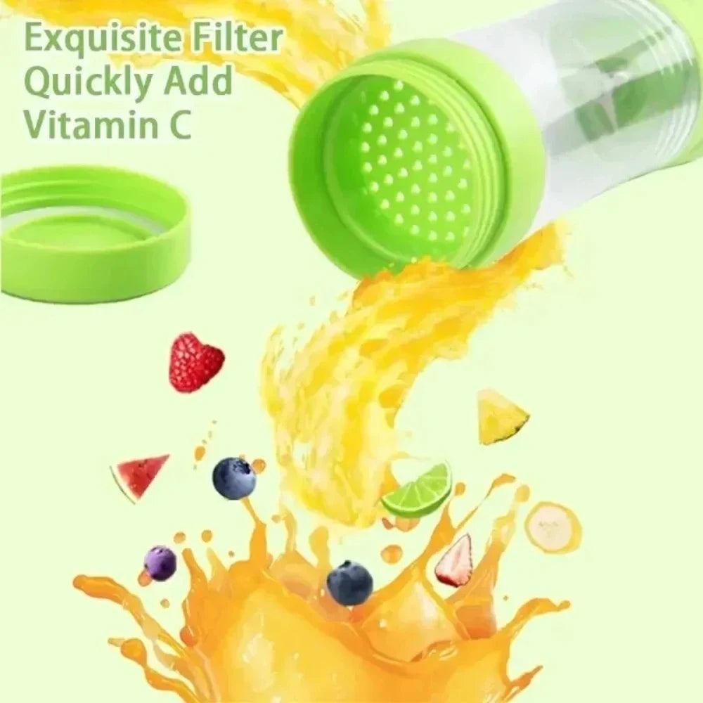 Portable USB Rechargeable Electric Juice Extractor Cup, 6-Leaf Blade Automatic Mini Juicer Blender, Lightweight Fruit Mixer for