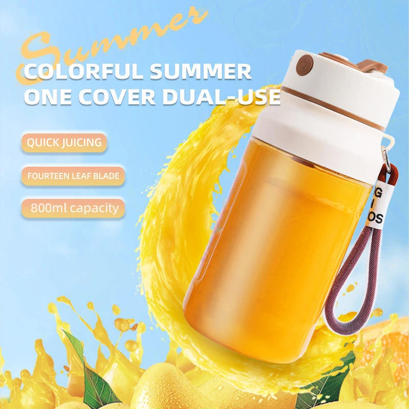 Portable Mini Blender USB Rechargeable Juicer Cup Electric Fruit Mixer Home Travel Outdoor Personal Smoothie Juice Maker