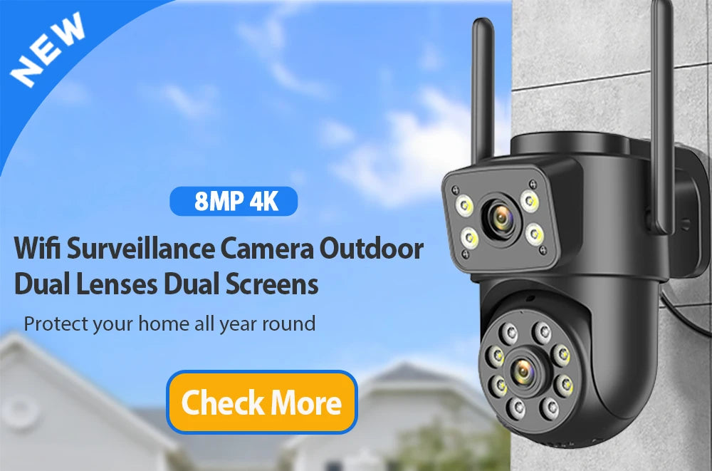 Mini PTZ Wifi Camera 4MP 2K ICsee Surveillance Camera 5X Digital Zoom HD Night Vision Human Detection Home Security Protection
