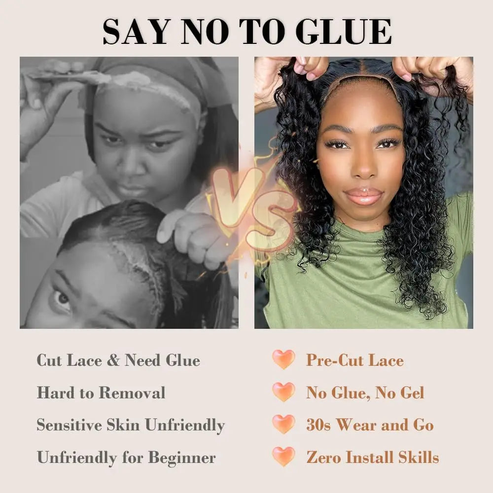 13x4 13x6 Deep Wave Transparent Lace Front Human Hair Wigs Glueless Wigs Human Hair Ready To Wear 6x4 5X5 Closure Wig Preplucke